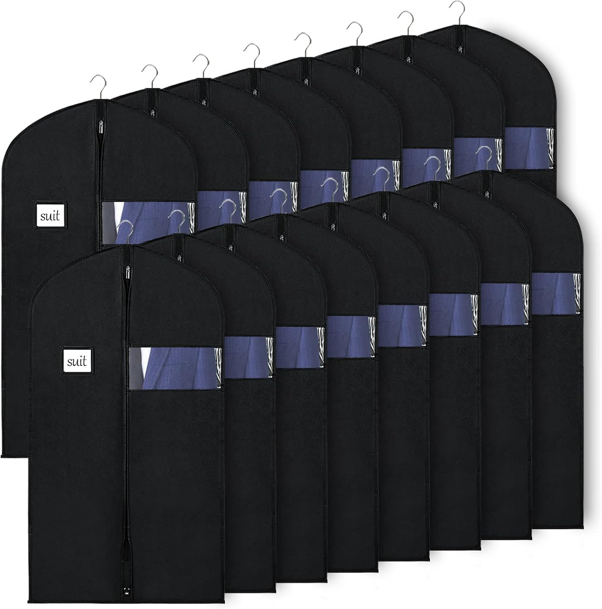 Garment Bags for Travel 54 in Tri-fold Suit Bags, Black