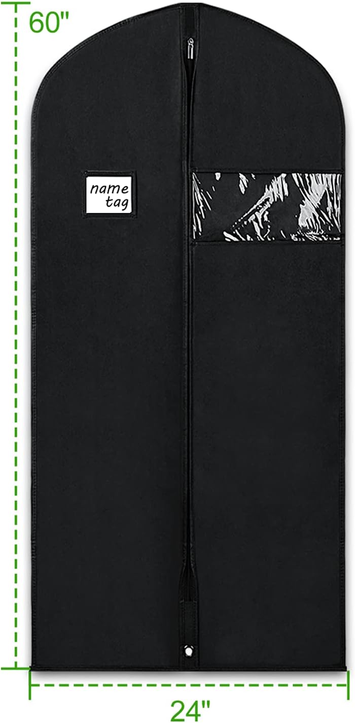 Garment Bags for Travel 54 in Tri-fold Suit Bags, Black
