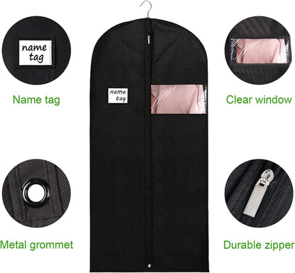 Garment Bags for Travel 54 in Tri-fold Suit Bags, Black