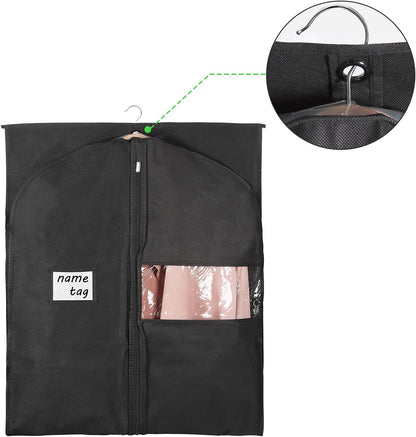 Garment Bags for Travel 54 in Tri-fold Suit Bags, Black