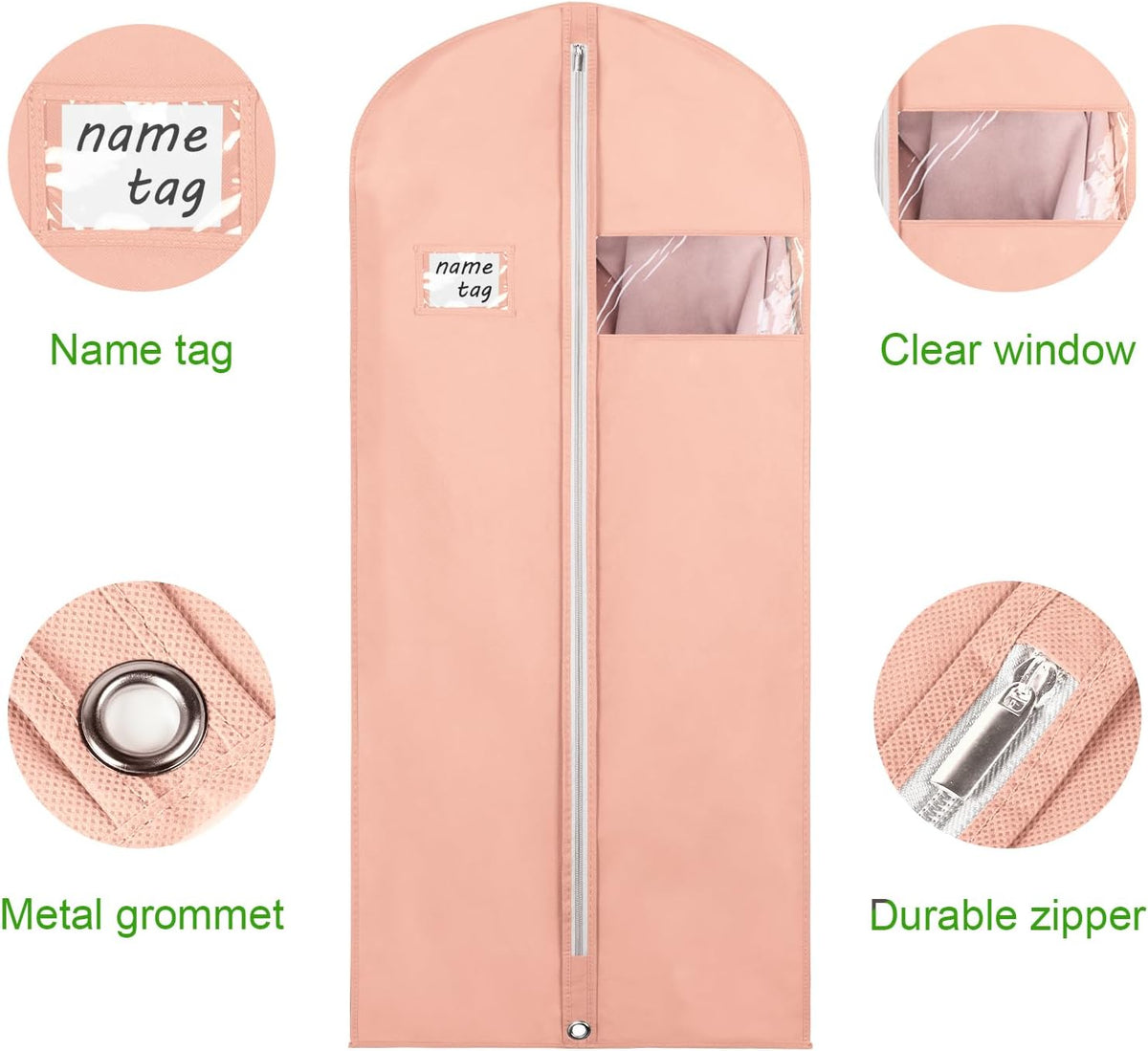 Garment Bags for Travel 54 in Tri-fold Suit Bags, Black