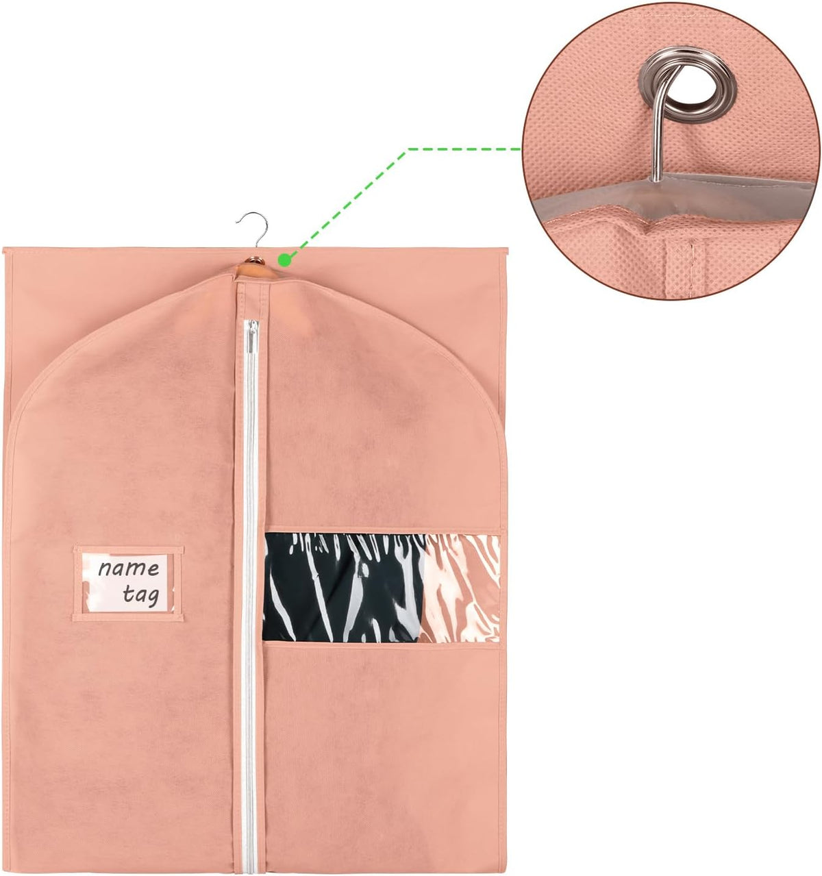 Garment Bags for Travel 54 in Tri-fold Suit Bags, Black