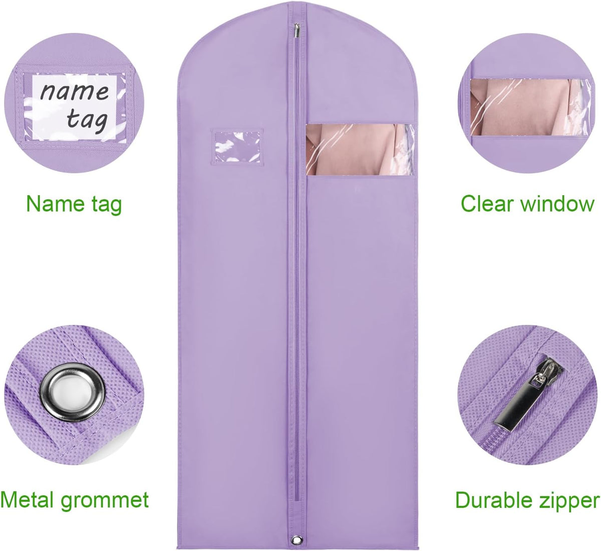 Garment Bags for Travel 54 in Tri-fold Suit Bags, Black