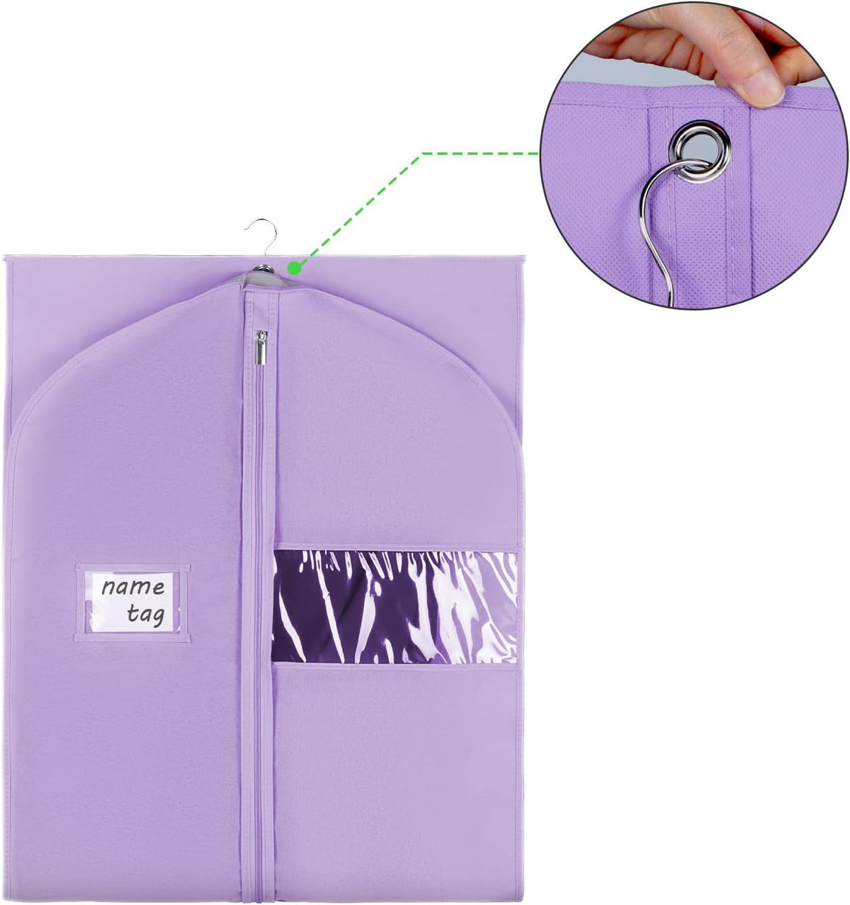 Garment Bags for Travel 54 in Tri-fold Suit Bags, Black