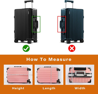Clear PVC Suitcase Cover Protectors Transparent Luggage Cover Waterproof Wheeled Suitcase Dust Cover Dustproof Travel Luggage Sleeve Protector (30")