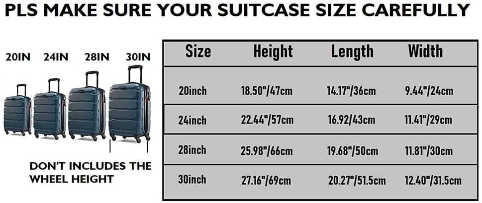 Clear PVC Suitcase Cover Protectors Transparent Luggage Cover Waterproof Wheeled Suitcase Dust Cover Dustproof Travel Luggage Sleeve Protector (30")