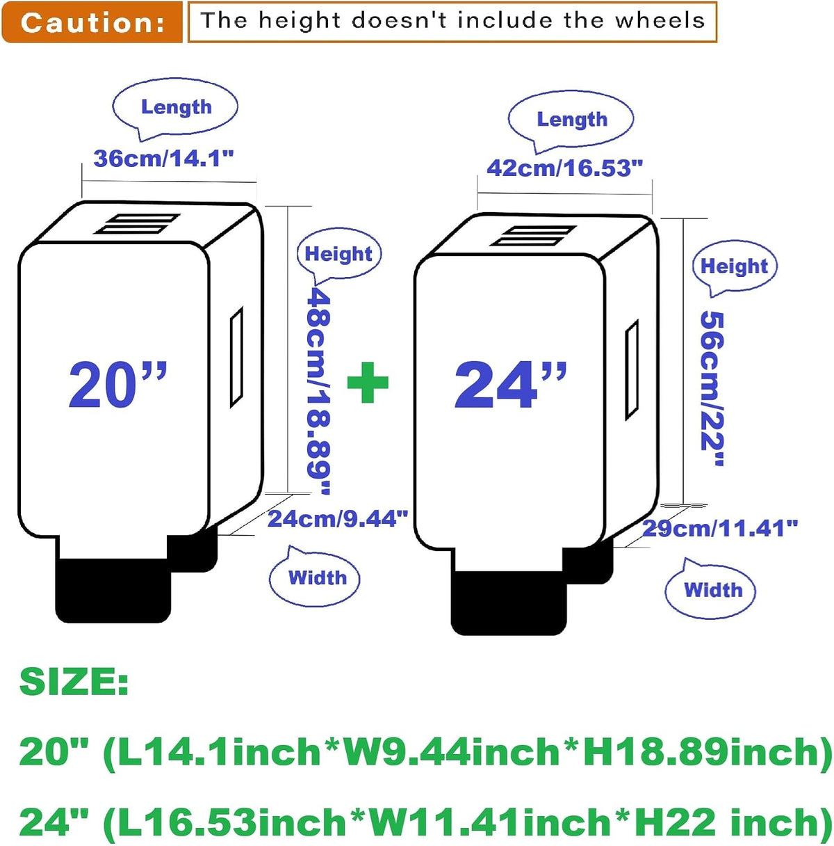 Clear PVC Suitcase Cover Protectors Transparent Luggage Cover Waterproof Wheeled Suitcase Dust Cover Dustproof Travel Luggage Sleeve Protector (30")