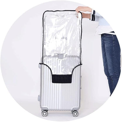 Clear PVC Suitcase Cover Protectors Transparent Luggage Cover Waterproof Wheeled Suitcase Dust Cover Dustproof Travel Luggage Sleeve Protector (30")