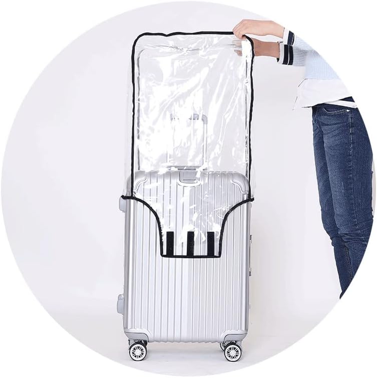 Clear PVC Suitcase Cover Protectors Transparent Luggage Cover Waterproof Wheeled Suitcase Dust Cover Dustproof Travel Luggage Sleeve Protector (30")