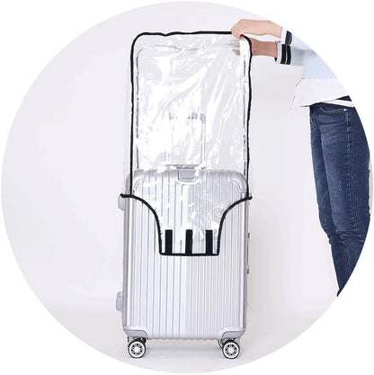 Clear PVC Suitcase Cover Protectors Transparent Luggage Cover Waterproof Wheeled Suitcase Dust Cover Dustproof Travel Luggage Sleeve Protector (30")