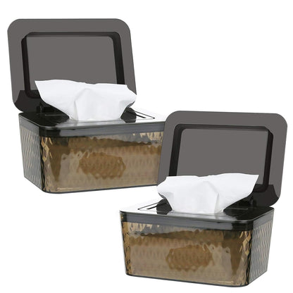 Wipes Dispenser, One-Handed Operation Wipe Holder, White