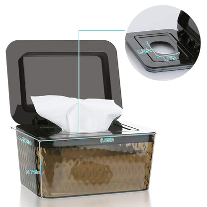 Wipes Dispenser, One-Handed Operation Wipe Holder, White