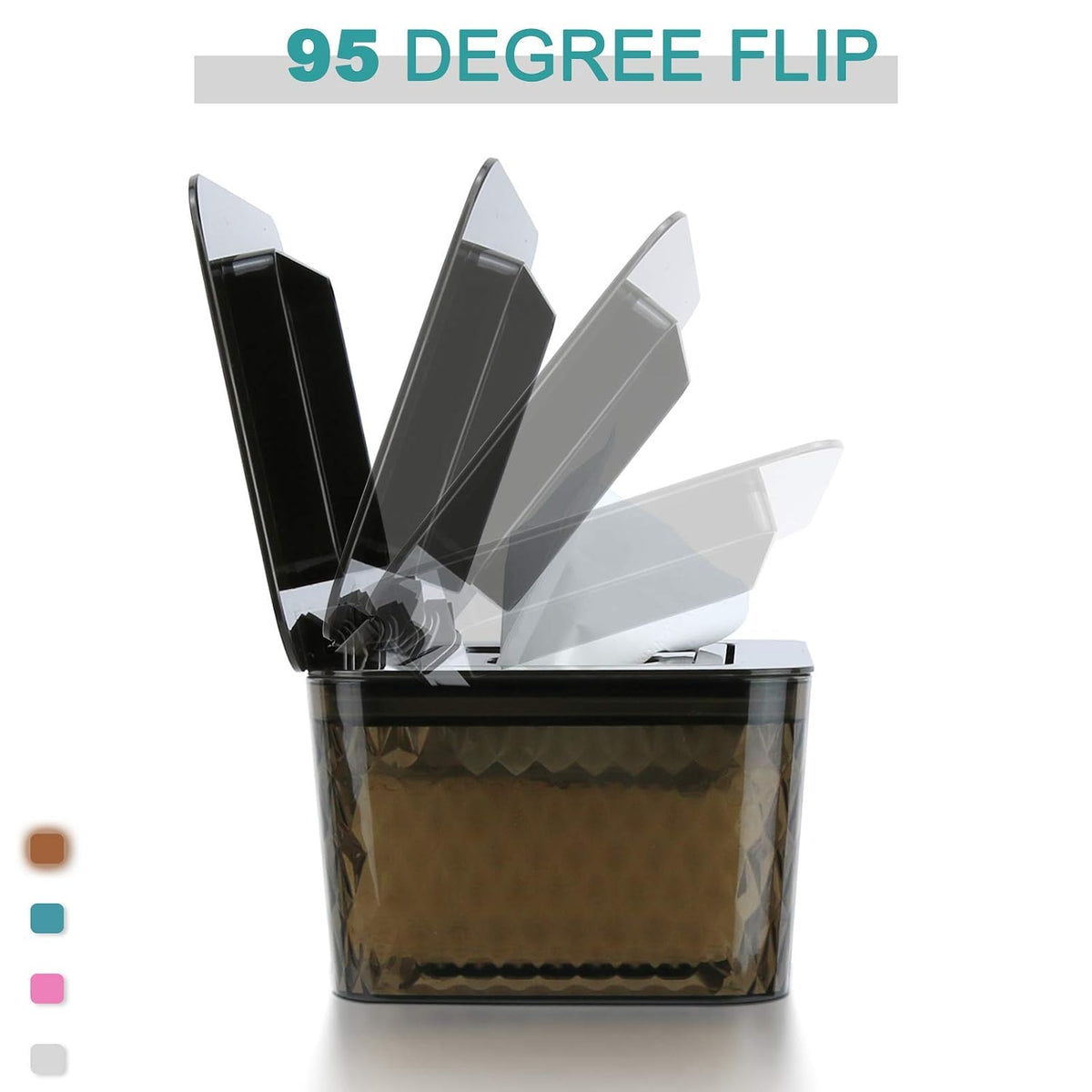 Wipes Dispenser, One-Handed Operation Wipe Holder, White