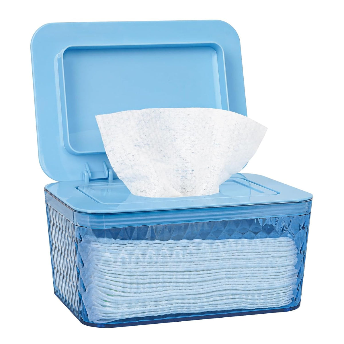 Wipes Dispenser, One-Handed Operation Wipe Holder, White