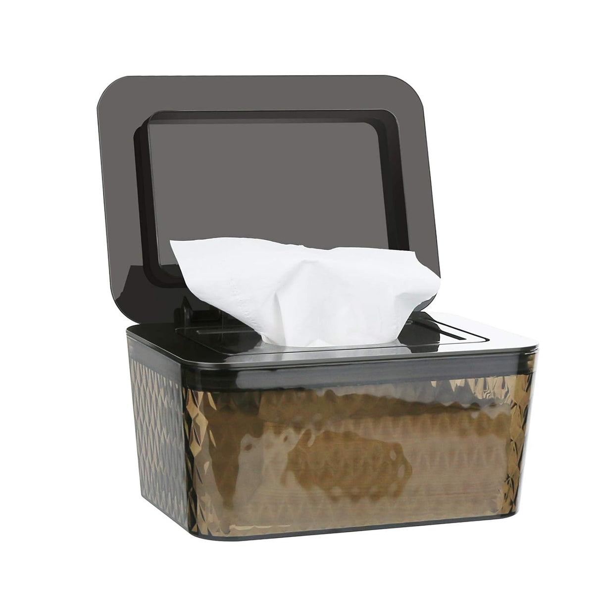 Wipes Dispenser, One-Handed Operation Wipe Holder, White