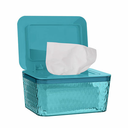 Wipes Dispenser, One-Handed Operation Wipe Holder, White