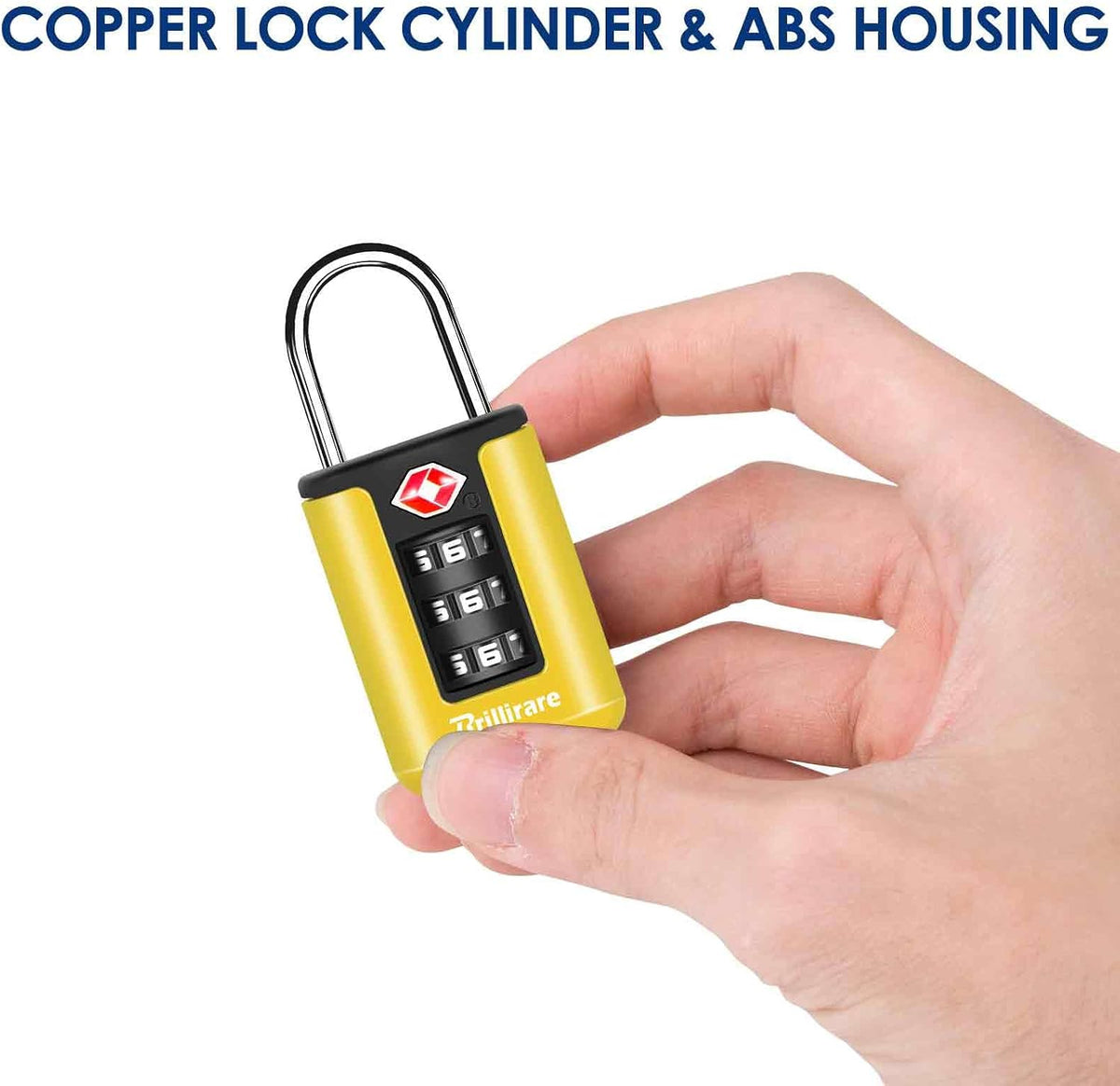 2 Pack TSA Approved Luggage Locks, Combination Travel Padlock, 3-Digit Waterproof Lock, TSA Accepted Outdoor Keyless Resettable Lock for Lockers, Bags, Backpack, Gym, Gate-Blue