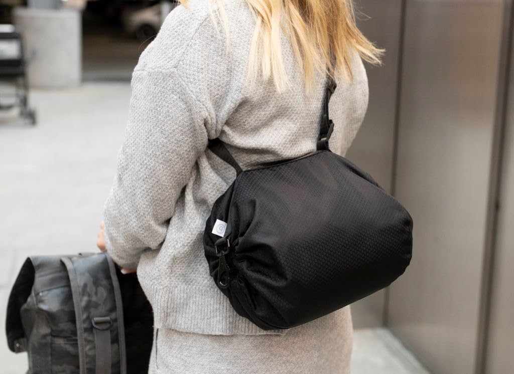 Soft Pink Checkered Dual-Sided Travel Blanket with Carrying Bag
