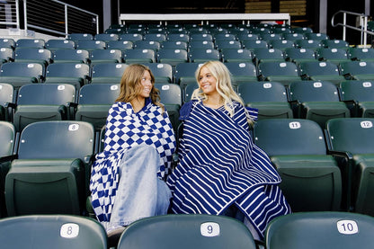 Soft Pink Checkered Dual-Sided Travel Blanket with Carrying Bag