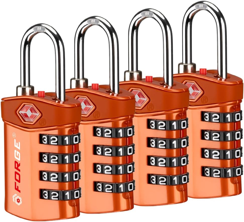 Travel Lock,TSA Approved Luggage Locks for Air Travel, Gym Lockers, School Lockers, Pelican Cases, Gun Case, Easy Read Dials, Durable Alloy Body