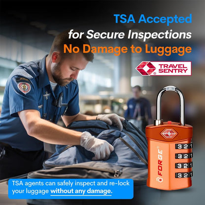 Travel Lock,TSA Approved Luggage Locks for Air Travel, Gym Lockers, School Lockers, Pelican Cases, Gun Case, Easy Read Dials, Durable Alloy Body