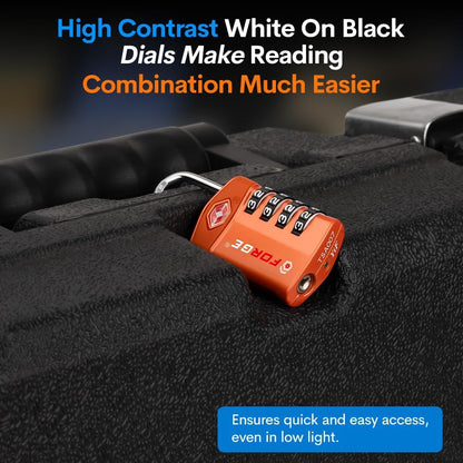 Travel Lock,TSA Approved Luggage Locks for Air Travel, Gym Lockers, School Lockers, Pelican Cases, Gun Case, Easy Read Dials, Durable Alloy Body