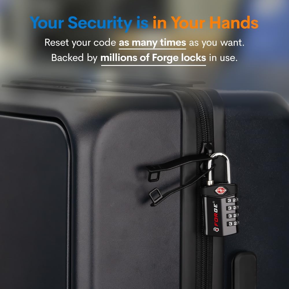 Travel Lock,TSA Approved Luggage Locks for Air Travel, Gym Lockers, School Lockers, Pelican Cases, Gun Case, Easy Read Dials, Durable Alloy Body