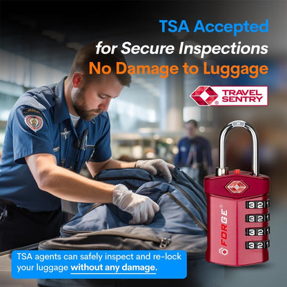Travel Lock,TSA Approved Luggage Locks for Air Travel, Gym Lockers, School Lockers, Pelican Cases, Gun Case, Easy Read Dials, Durable Alloy Body