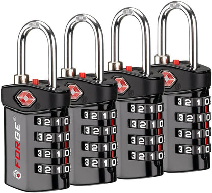 Travel Lock,TSA Approved Luggage Locks for Air Travel, Gym Lockers, School Lockers, Pelican Cases, Gun Case, Easy Read Dials, Durable Alloy Body