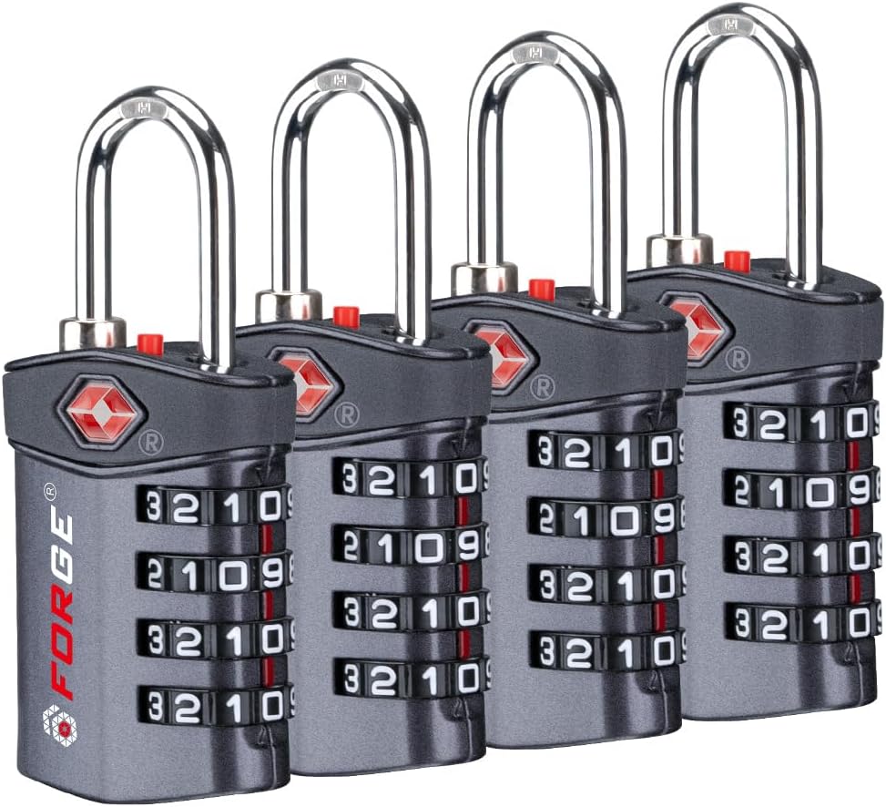 Travel Lock,TSA Approved Luggage Locks for Air Travel, Gym Lockers, School Lockers, Pelican Cases, Gun Case, Easy Read Dials, Durable Alloy Body