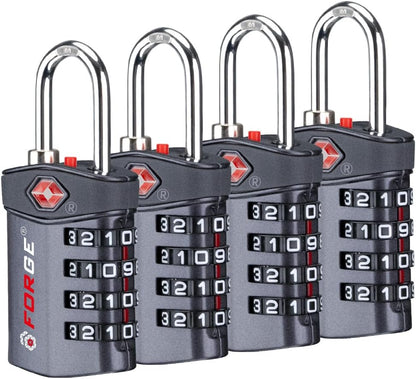 Travel Lock,TSA Approved Luggage Locks for Air Travel, Gym Lockers, School Lockers, Pelican Cases, Gun Case, Easy Read Dials, Durable Alloy Body