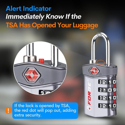 Travel Lock,TSA Approved Luggage Locks for Air Travel, Gym Lockers, School Lockers, Pelican Cases, Gun Case, Easy Read Dials, Durable Alloy Body