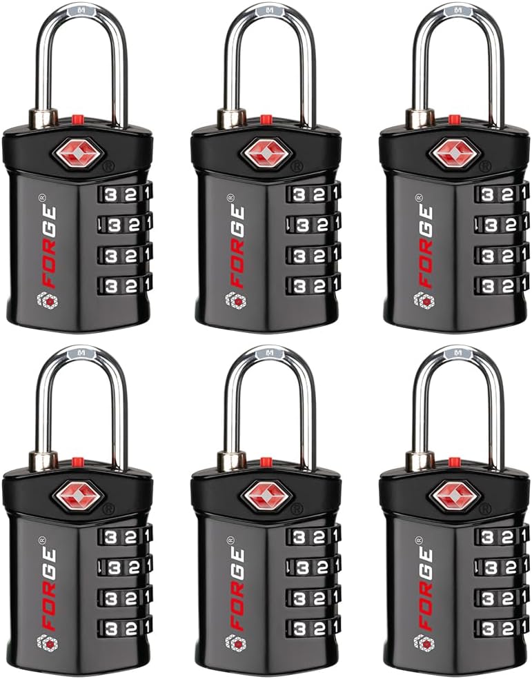 Travel Lock,TSA Approved Luggage Locks for Air Travel, Gym Lockers, School Lockers, Pelican Cases, Gun Case, Easy Read Dials, Durable Alloy Body