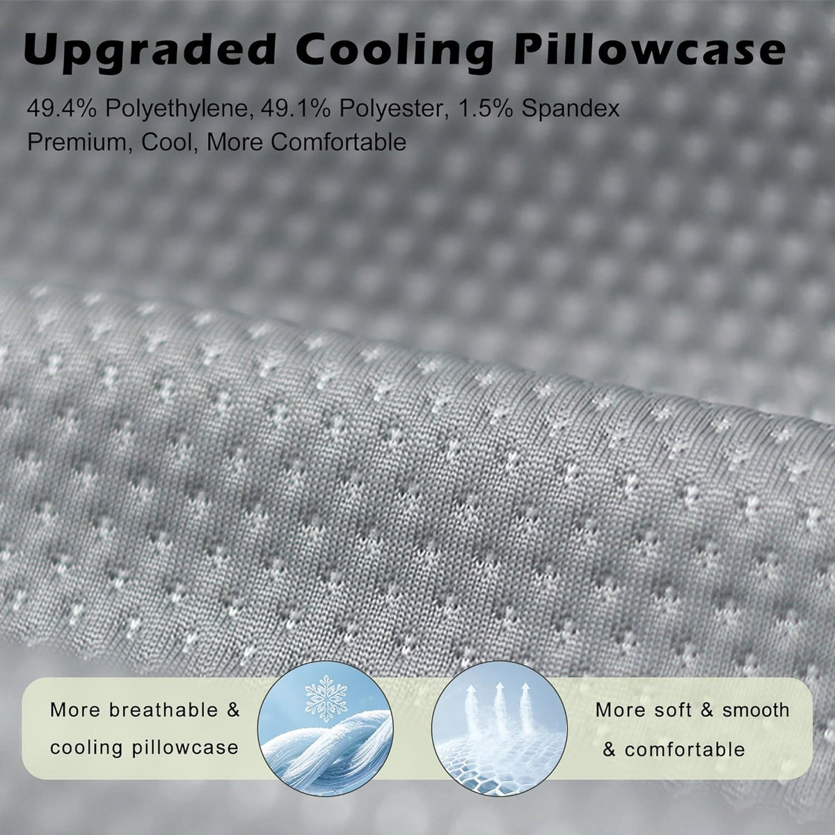Cooling Travel Pillow, Small Memory Foam Camping Pillow with Adjustable Buckle Strap & Storage Bag, Compact Small Pillow for Airplane, Car Lumbar, Office, Washable Cooling Cover, Quarry Grey