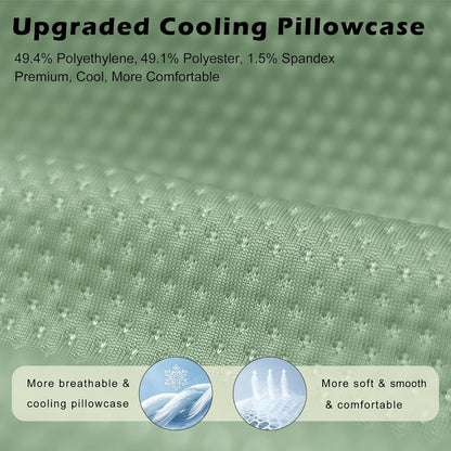 Cooling Travel Pillow, Small Memory Foam Camping Pillow with Adjustable Buckle Strap & Storage Bag, Compact Small Pillow for Airplane, Car Lumbar, Office, Washable Cooling Cover, Quarry Grey