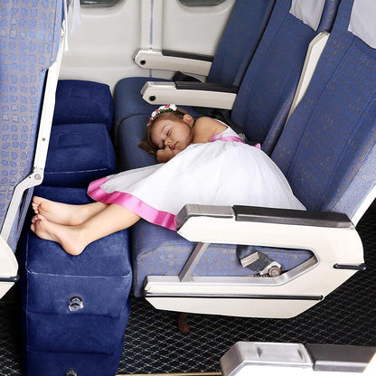 Inflatable Travel Foot Rest Pillow for Airplane (2-Pack)
