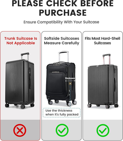 Travelkin Clear Luggage Cover For Suitcase, TPU Suitcase Cover Protector