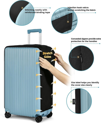 Travelkin Clear Luggage Cover For Suitcase, TPU Suitcase Cover Protector