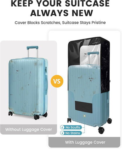 Travelkin Clear Luggage Cover For Suitcase, TPU Suitcase Cover Protector