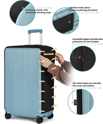 Travelkin Clear Luggage Cover For Suitcase, TPU Suitcase Cover Protector