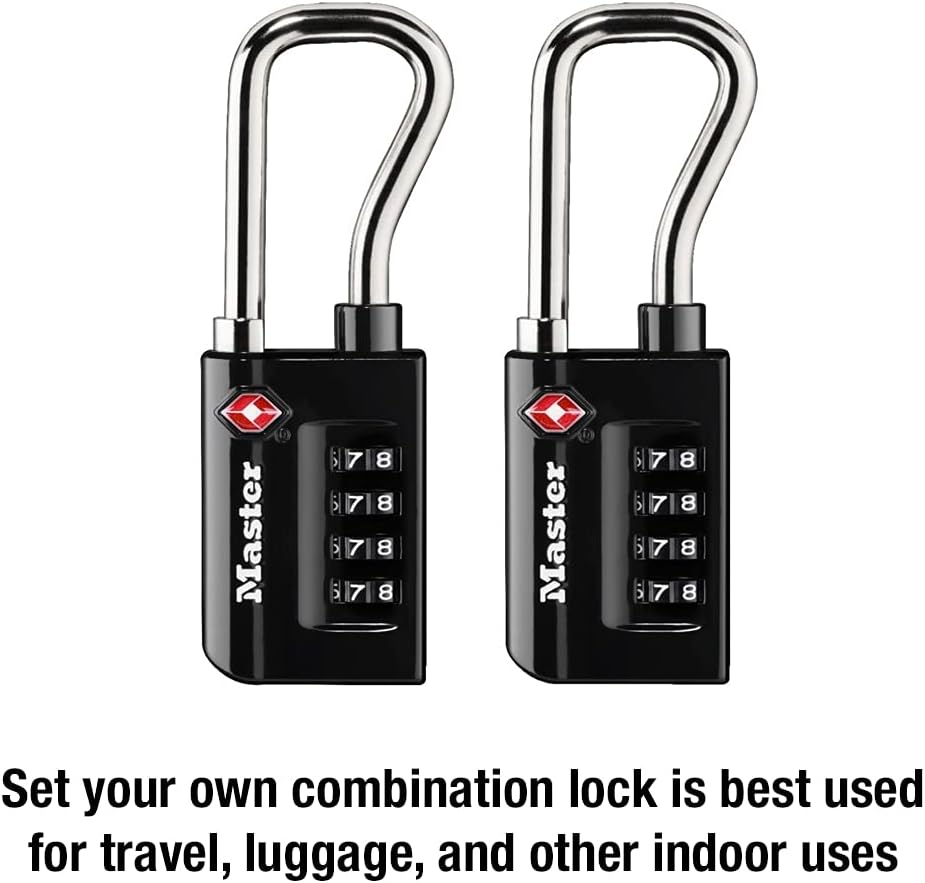 TSA Approved Combination Luggage Lock Black 4696THC