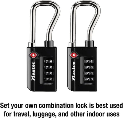 TSA Approved Combination Luggage Lock Black 4696THC