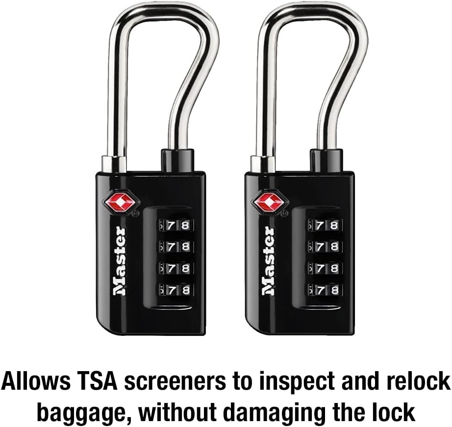 TSA Approved Combination Luggage Lock Black 4696THC
