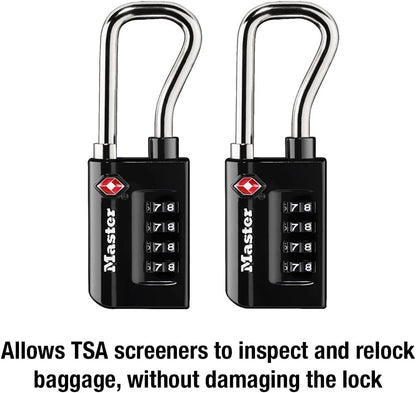TSA Approved Combination Luggage Lock Black 4696THC