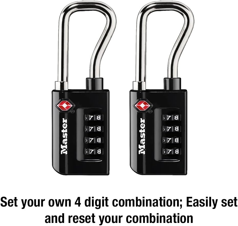TSA Approved Combination Luggage Lock Black 4696THC