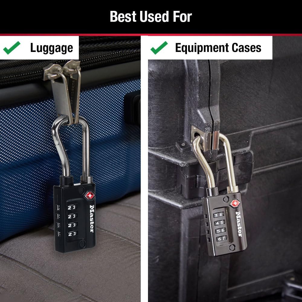 TSA Approved Combination Luggage Lock Black 4696THC