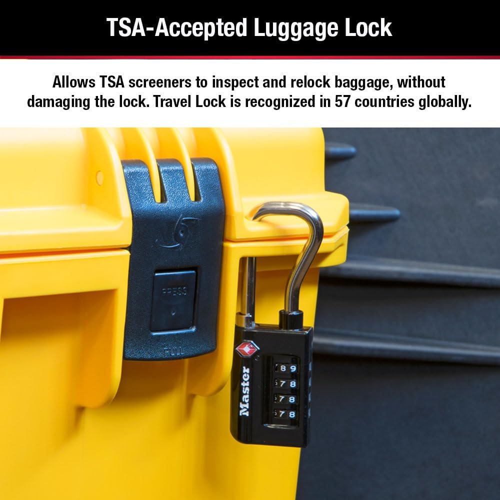 TSA Approved Combination Luggage Lock Black 4696THC