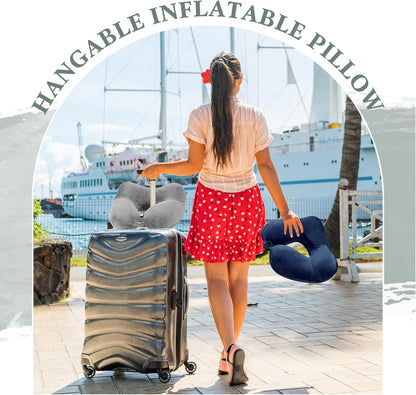4 Pack Inflatable Neck Pillow for Airplane Travel,Multi Color
