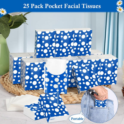 Pocket Tissues Travel Packs 250 Sheets Travel Size Tissue Packs 3 Ply Unscented Small Mini Individual Portable Tissue Pack with Unique Embossing for Purse Holiday Travel Party