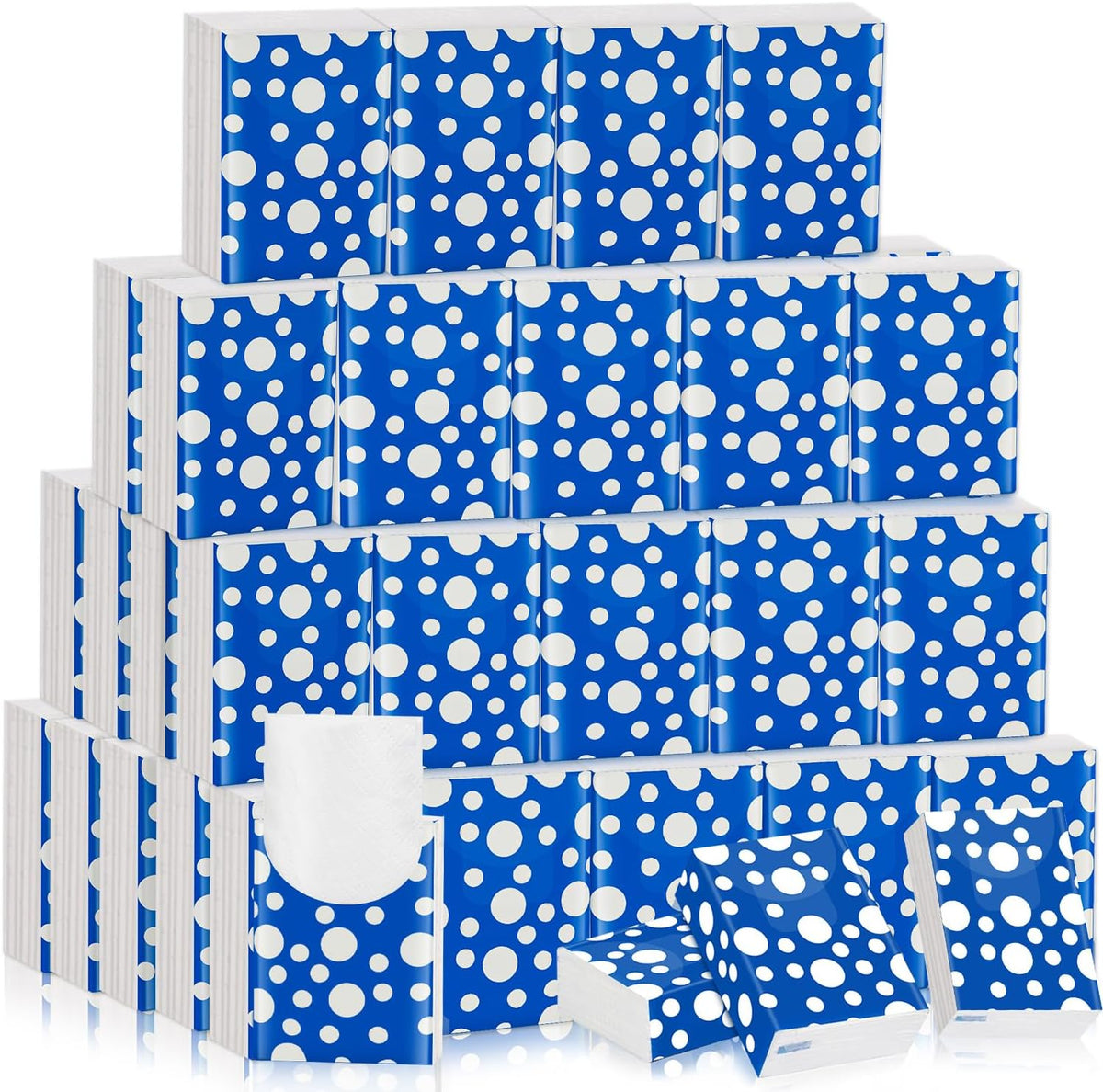 Pocket Tissues Travel Packs 250 Sheets Travel Size Tissue Packs 3 Ply Unscented Small Mini Individual Portable Tissue Pack with Unique Embossing for Purse Holiday Travel Party